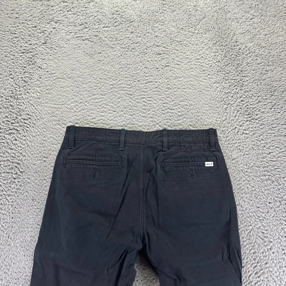 Levi's Pant Mens 33x27 Black Cotton Jogger Tapered Leg Travel‎ Workwear Stretch